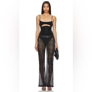 Black Sheer Lace Pants